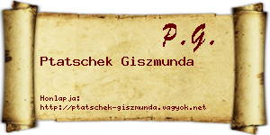 Ptatschek Giszmunda névjegykártya